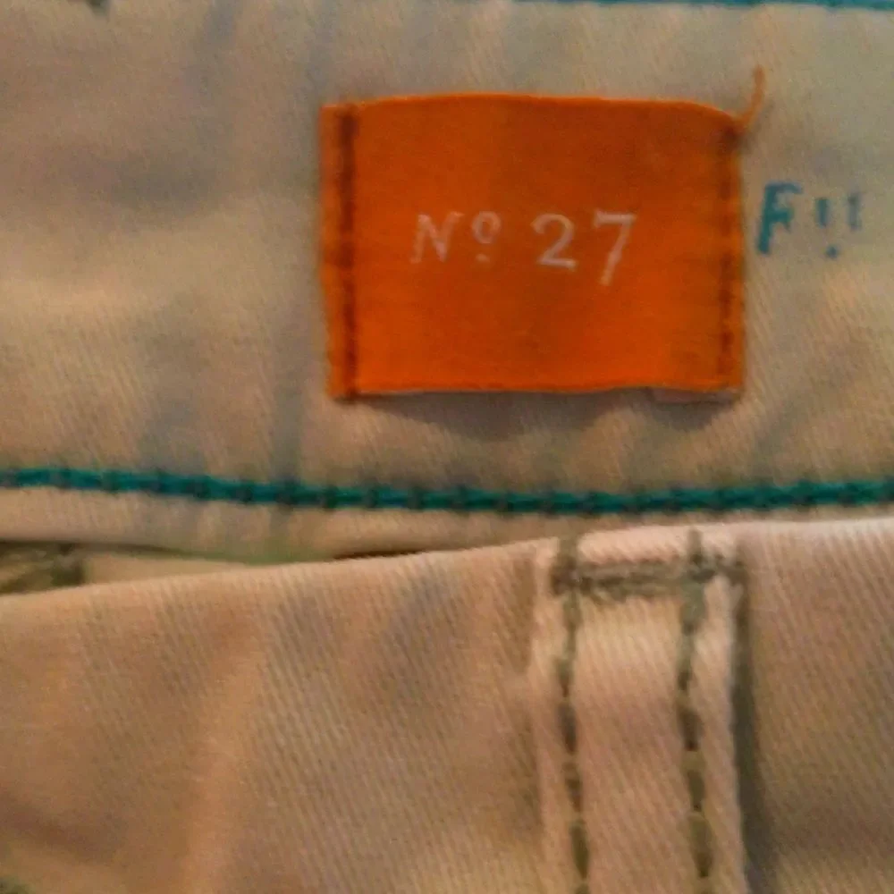 Pilcro and the Letterpress light mint green slim leg distressed pants 27